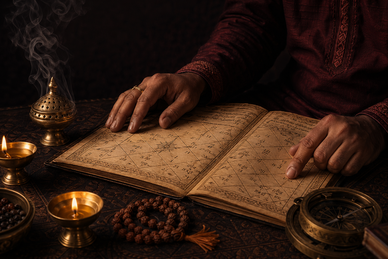 Symbolic image: Spiritual healing and sacred Vedic ritual