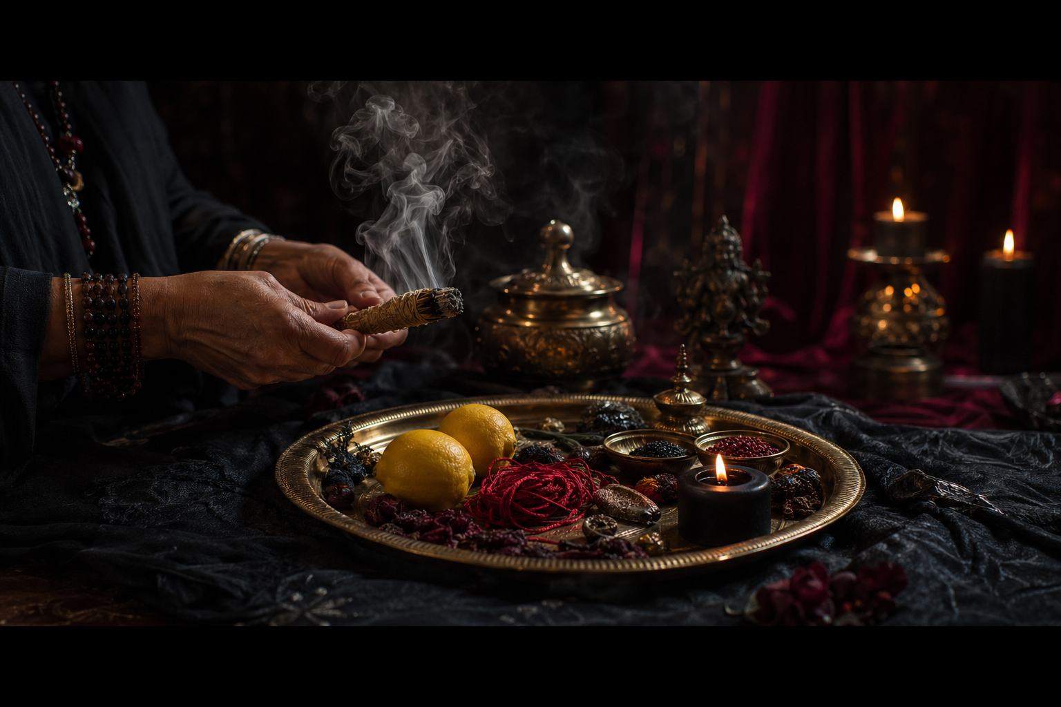 Symbolic image: Sacred Vedic ritual and spiritual protection